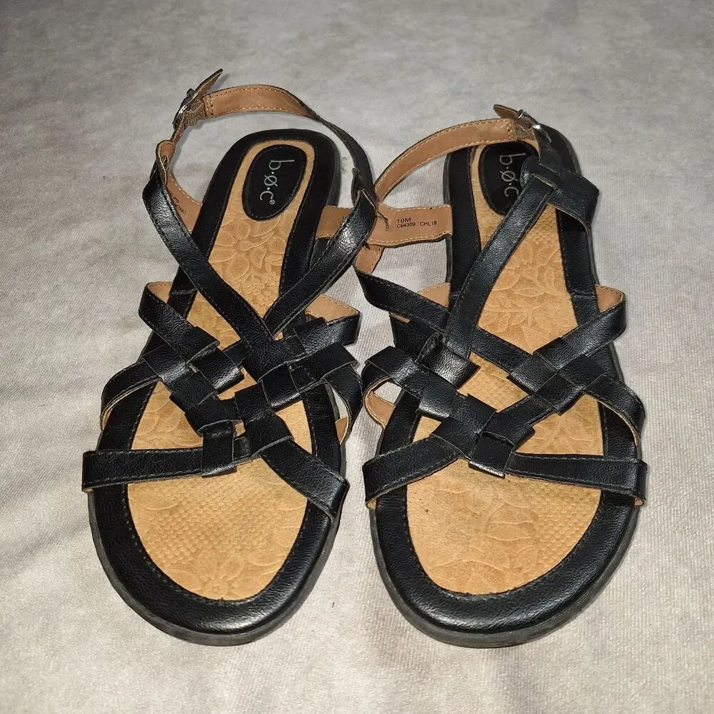 B.O.C Women’s Leather Strappy Brown Sandal Women's Size 10M  C64309